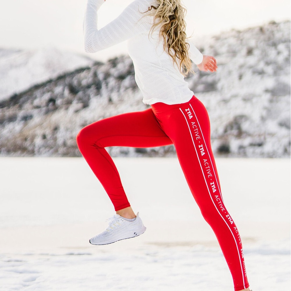Red Zyia Leggings